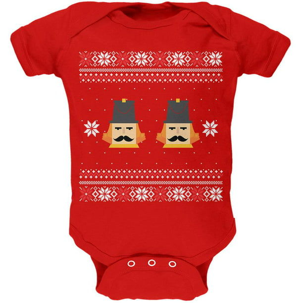 Zombie Ugly Christmas Sweater Black Soft Newborn Infant One Piece Onesie 